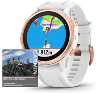 Garmin Fenix 6S Pro Glass, RoseGold/White Band (MAP/Music) - Smart Watch