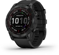 Garmin Fenix 7 Sapphire Solar Carbon Grey DLC Titanium/Black Band - Smart Watch
