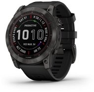 Garmin Fenix 7X Sapphire Solar Carbon Grey DLC Titanium/Black Band - Smart Watch