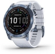 Garmin Fenix 7X Sapphire Solar Mineral Blue DLC Titanium/Whitestone Band - Smart Watch