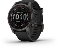 Garmin Fenix 7S Sapphire Solar Carbon Grey DLC Titanium/Black Band - Smart Watch