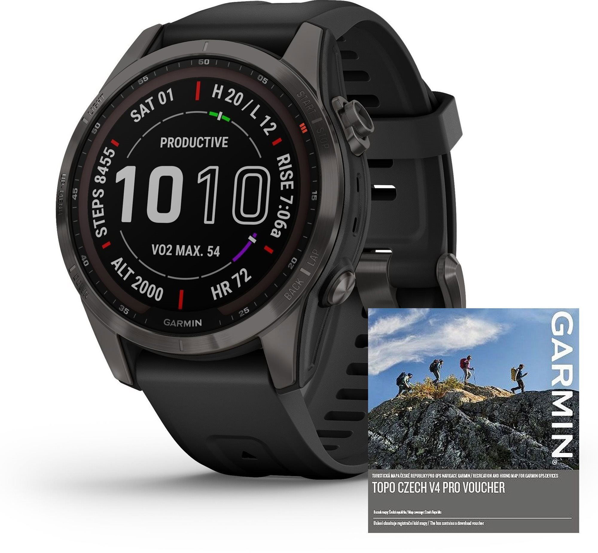 Garmin fenix 5 plus sapphire clearance carbon gray dlc titanium eng