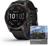 Garmin Fenix 7S Sapphire Solar Carbon Grey DLC Titanium/Black Band - Smart Watch