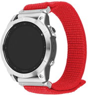 FIXED Nylon Sporty Strap for Garmin QuickFit 22mm red - Watch Strap