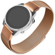 FIXED Mesh Strap pro Garmin QuickFit 20mm růžově zlatý - Řemínek