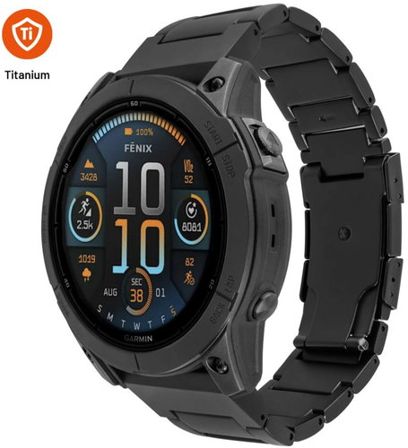 FIXED Titan für Garmin QuickFit 22mm, schwarz - Smartwatch-Armband - Hauptbild