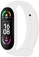FIXED Silicone Strap for Xiaomi Band 7/ Mi Band 6/ Mi Band 5 white - Watch Strap