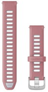 Garmin Quick Release (18 mm) Silicone, Light Pink - Silver - Watch Strap