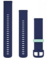Garmin Quick Release (20 mm) Leather, Navy - Silver - Watch Strap