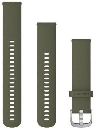 Garmin Quick Release (20 mm) Silikon, Moss - Silver - Smartwatch-Armband - Hauptbild