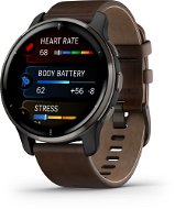 Garmin Venu 2 Plus Slate / Brown Leather Band - Smartwatch