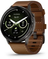 Garmin Venu 4 45mm Slate/Leather Band - Smart Watch
