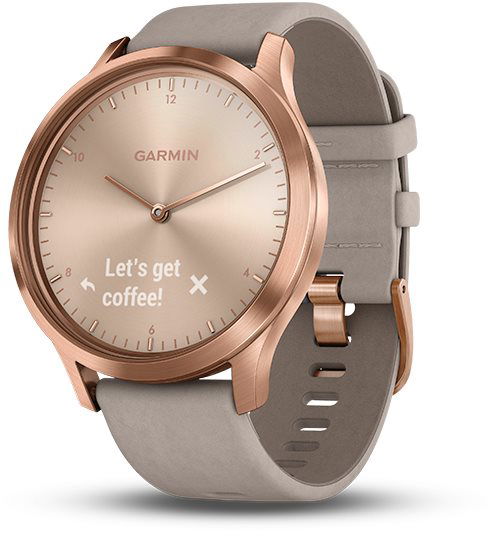 Garmin vívomove optic premium sales rose gold gray suede