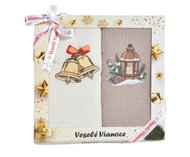 PRAKTIK Christmas tea towel gift set, Bells and Lantern design, 2-pack - Kitchen Towel
