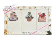 PRAKTIK Christmas tea towel gift set Candles, tree and presents, 3 pcs - Kitchen Towel