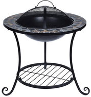 PROGARDEN Portable fireplace with lid marble/steel 44×58cm - Fireplace