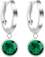 Preciosa Silver earrings Lucea with cubic zirconia Preciosa, emerald - Earrings