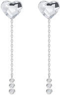 Preciosa Silver Earrings With Love, heart with Czech crystal Preciosa - Earrings