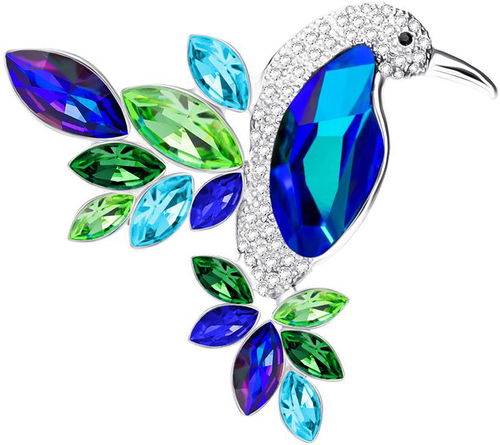 Preciosa Bižuterní brož Flying Gem by Veronika, kolibřík s českým křišťálem Preciosa - Brož - Hlavní obrázek