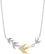 Preciosa Gold plated silver necklace Avignon, swallow with cubic zirconia Preciosa - Necklace