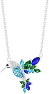 Preciosa Silver necklace Gentle Gem, hummingbird with cubic zirconia Preciosa, teal - Necklace