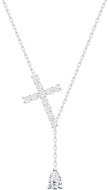 Preciosa Silver Necklace Shiny Cross with cubic zirconia Preciosa - Necklace