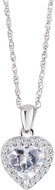 Preciosa Silver pendant with chain Velvet Heart, heart with cubic zirconia Preciosa, white - Necklace