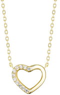 Preciosa Gold plated True Love necklace with cubic zirconia Preciosa (Ag 925/1000; 3 g) - Necklace