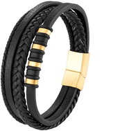 Predator Q1 Roseleaf men's bracelet black 22 cm - Bracelet