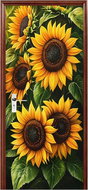 Predator Q1 Self-adhesive 2D wallpaper for doors, sunflower field - Self-Adhesive Wallpaper
