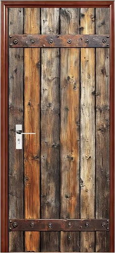 Predator Q1 Self-adhesive 2D wallpaper for doors, old doors - Self-Adhesive Wallpaper - Main image