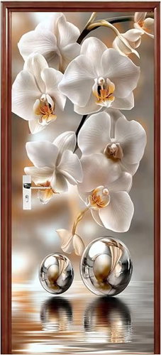 Predator Q1 Self-adhesive 2D wallpaper for doors, orchid - Self-Adhesive Wallpaper - Main image