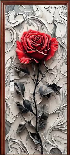 Predator Q1 Self-adhesive 2D wallpaper for doors, rose - Self-Adhesive Wallpaper - Main image