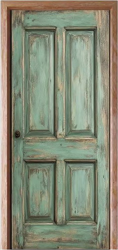 Predator Q1 Self-adhesive 2D wallpaper for doors, vintage style - Self-Adhesive Wallpaper - Main image