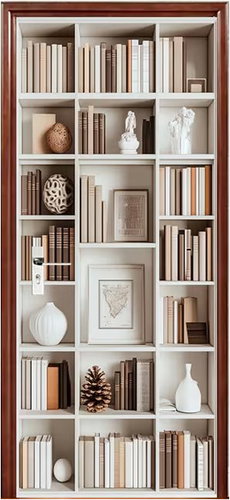 Predator Q1 Self-adhesive 2D wallpaper for doors, library - Self-Adhesive Wallpaper - Main image