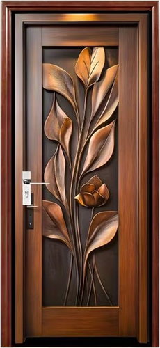 Predator Q1 Self-adhesive 2D wallpaper for doors, botanical theme - Self-Adhesive Wallpaper - Main image