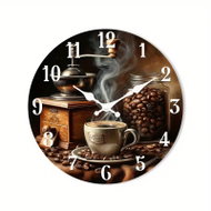 Predator Q1 Wall Clock, Coffee and Roses, 30 cm × 30 cm - Wall Clock