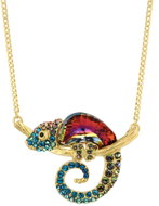 Preciosa Pozlacený bižuterní náhrdelník chameleon Camelea s českým křišťálem Preciosa - Necklace