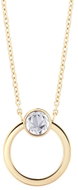 Preciosa Pozlacený náhrdelník Circolina z chirurgické oceli s českým křišťálem Preciosa - Necklace