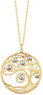 Preciosa Pozlacený ocelový přívěsek s řetízkem Strom života Arboria s českým křišťálem Preciosa - Necklace
