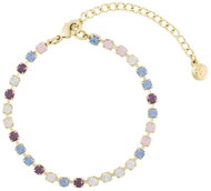 Preciosa Pozlacený bižuterní náramek Skyline s českým křišťálem Preciosa, světlý ametyst - Bracelet