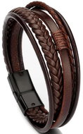 Predator Q1 Leather bracelet A7004 25 cm - brown - Bracelet