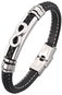 Bracelet Predator Q1 Elegant leather infinity bracelet 23 cm black - Náramek