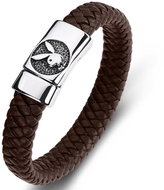 Predator Q1 Playboy Elegant leather bracelet 23 cm brown - Bracelet