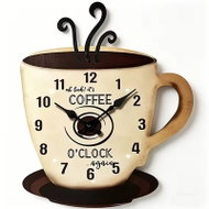 Predator Q1 Wall Clock Coffee O'Clock in the shape of a coffee cup 23 cm × 28 cm - Wall Clock