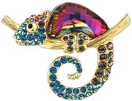 Preciosa Pozlacená bižuterní brož Camelea, chameleon s českým křišťálem Preciosa - Brooch