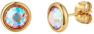 Preciosa Pozlacené náušnice Carlyn z chirurgické oceli s českým křišťálem Preciosa, starorůžová AB - Earrings