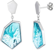 Preciosa Náušnice Auria z chirurgické oceli s českým křišťálem Preciosa, mačkaný kámen - Earrings