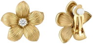 Preciosa Pozlacené náušnice Graziosa, květiny z chirurgické oceli s kubickou zirkonií, klipsy - Earrings