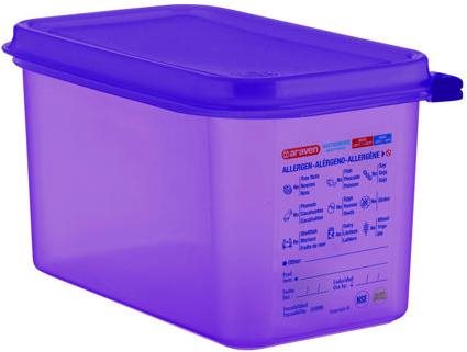 ARAVEN PP GN 1/4 4.3 l, purple, airtight, anti-allergenic - Gastro Container - Main image
